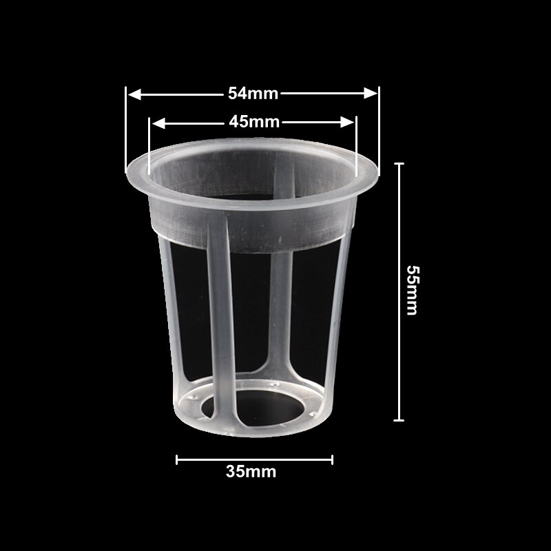 100pcs Net Pot Garden Vegetable Soilless Grow Hydroponic Basket Multi-Size Aeroponics Plastic Planting Mesh Pot: S45-55