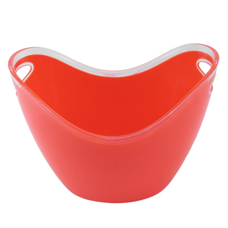 Bar Tools Plastic Transparent Garden Super Big Ice Bucket: Red