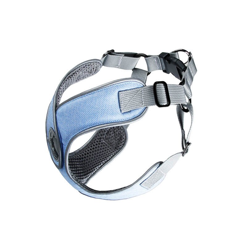Reflective Dog Collar Harness For Small Medium Dogs Padded Harnesses Vest Puppy Dog Chest Strap Chihuahua Pug Pet Supplies 25: Blue / M