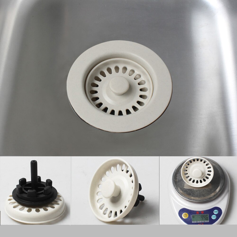 Talea Kitchen Sink baisn strainer Plug SUS304 White Stopper Waste Plug Sink Filter Basin Sink Drainer Kitchen Tool QS425C001