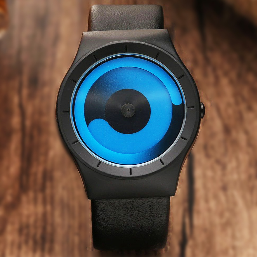 Unieke Draaitafel Minimalistische Creatieve Horloge Novel Stijlvolle Geek Sport Quartz Horloge Voor Mannen Vrouwen Relogio Masculino