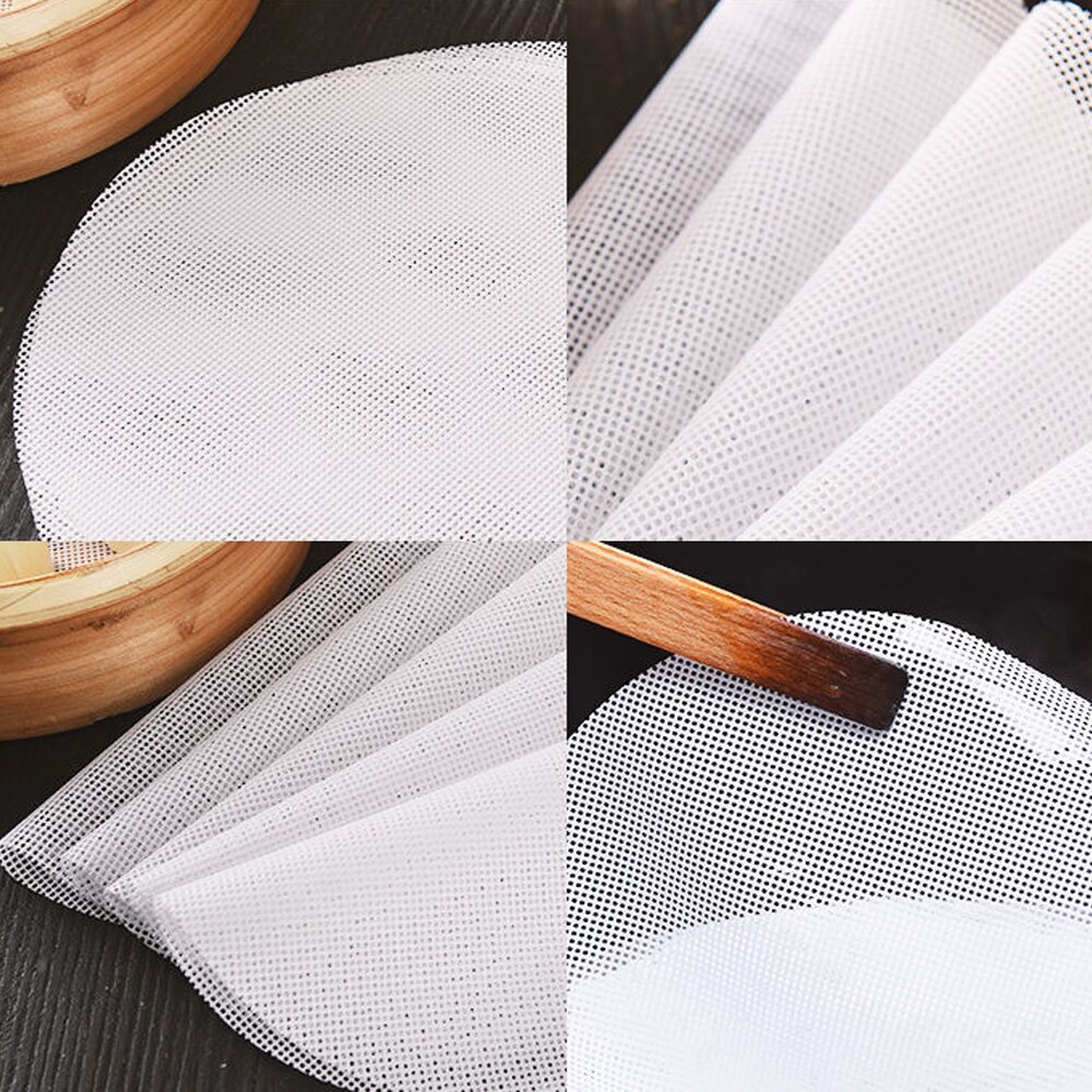 Non-Stick Nano White Silicone Steamer Dim Sum Paper Restaurant Kitchen Under Steamers Mat Kitchen Cooking Tools Accessories