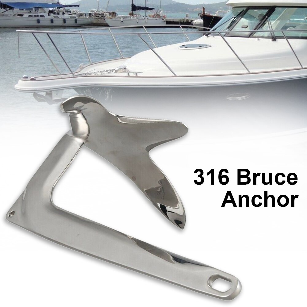 Safety Stable Yacht Sailing Accessories For Marine Outdoor Boat Anchor Stainless Steel Heavy Duty Claw Style Dinghy Kayaks