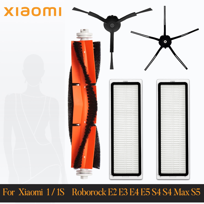 For Xiaomi Mi Robot Vacuum Cleaner 1 / 1S SDJQR01RR SDJQR02RR Roborock E2 E3 E4 E5 S4 S4 Max S5 Main Side Brush Filter