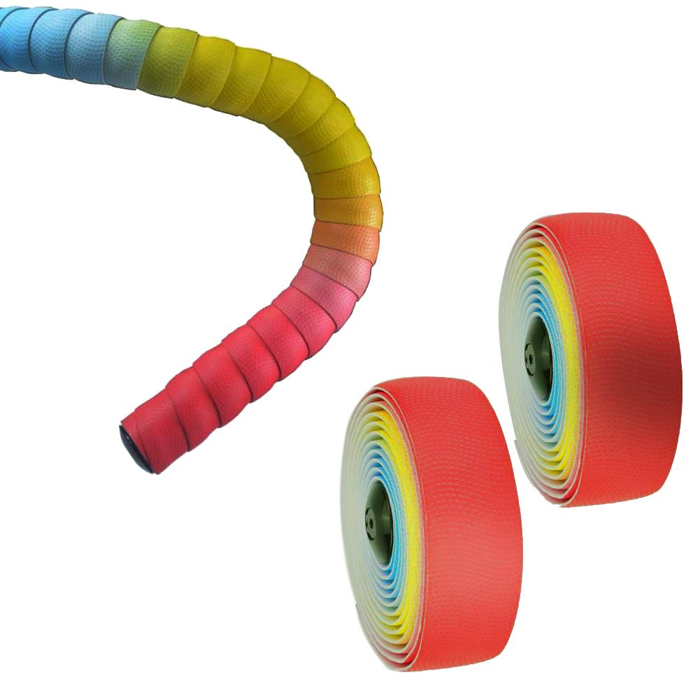 Rainbow polkupyörän ohjaustangon teippi comfort geeli ohjaustangon teippi pyörätangon teippi tangon päätytulpilla maastotien taittopyörille