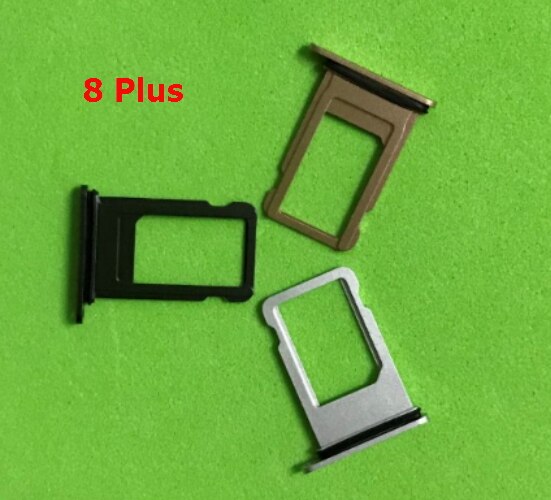 50Pcs Goud/Zilver/Zwart Voor Iphone 8/8 Plus Nano Sim Card Tray Sim Lade Houder Sim adapter Repalcement Reparatie Onderdelen