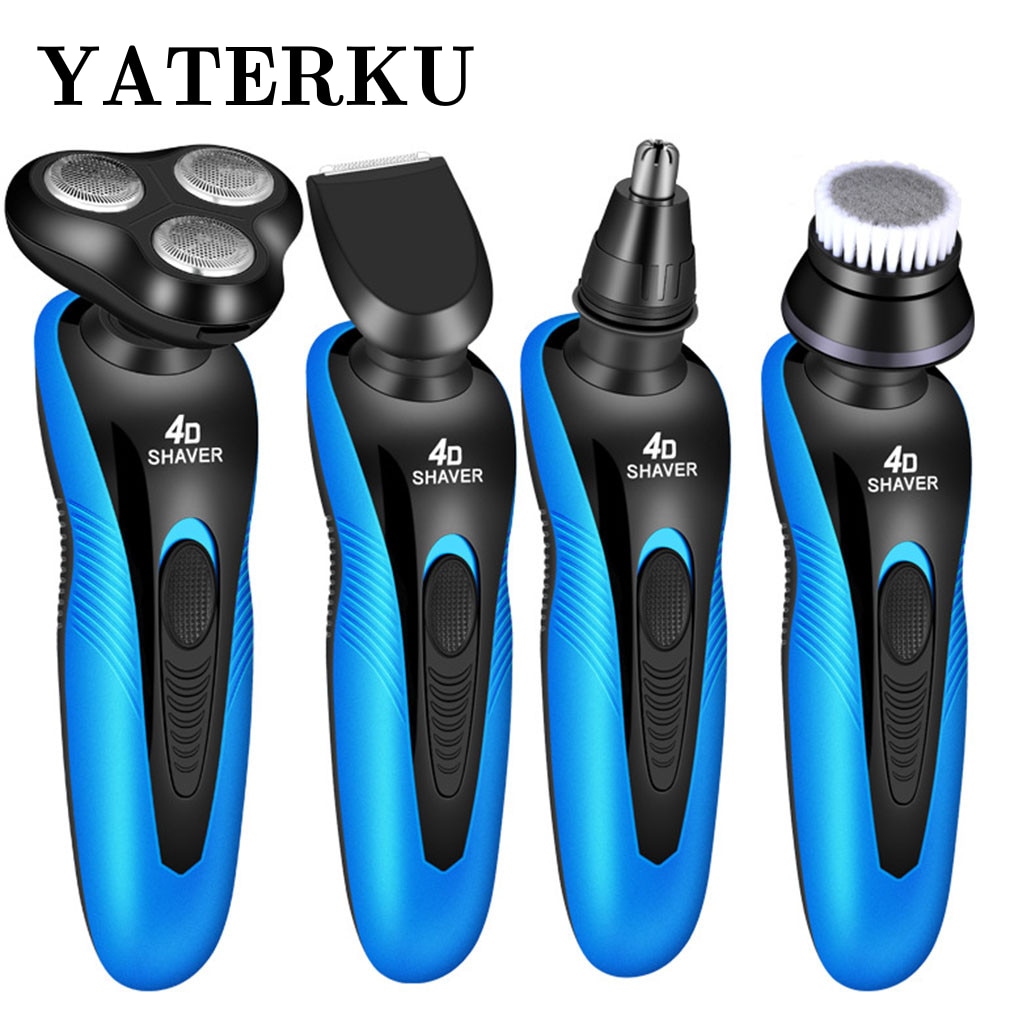 Men Electric Shaver USB Rechargeable Beard Trimmer Washable Wet Dry Beard Cutting Machine Multifunctional Floating Razor