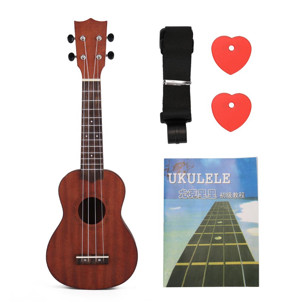 21 Inch Ukulele Colored Acoustic Soprano Ukulele Ukelele Uke Kit Basswood &amp; Bag Strap Strings Picks Tuner Musical Instruments: Style 15