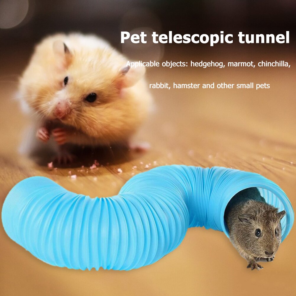 Morsomme kjæledyr kaniner pinnsvin dyr tunnel teleskopisk sammenleggbar trening kanal rør hamster ilder interaktivt leketøy