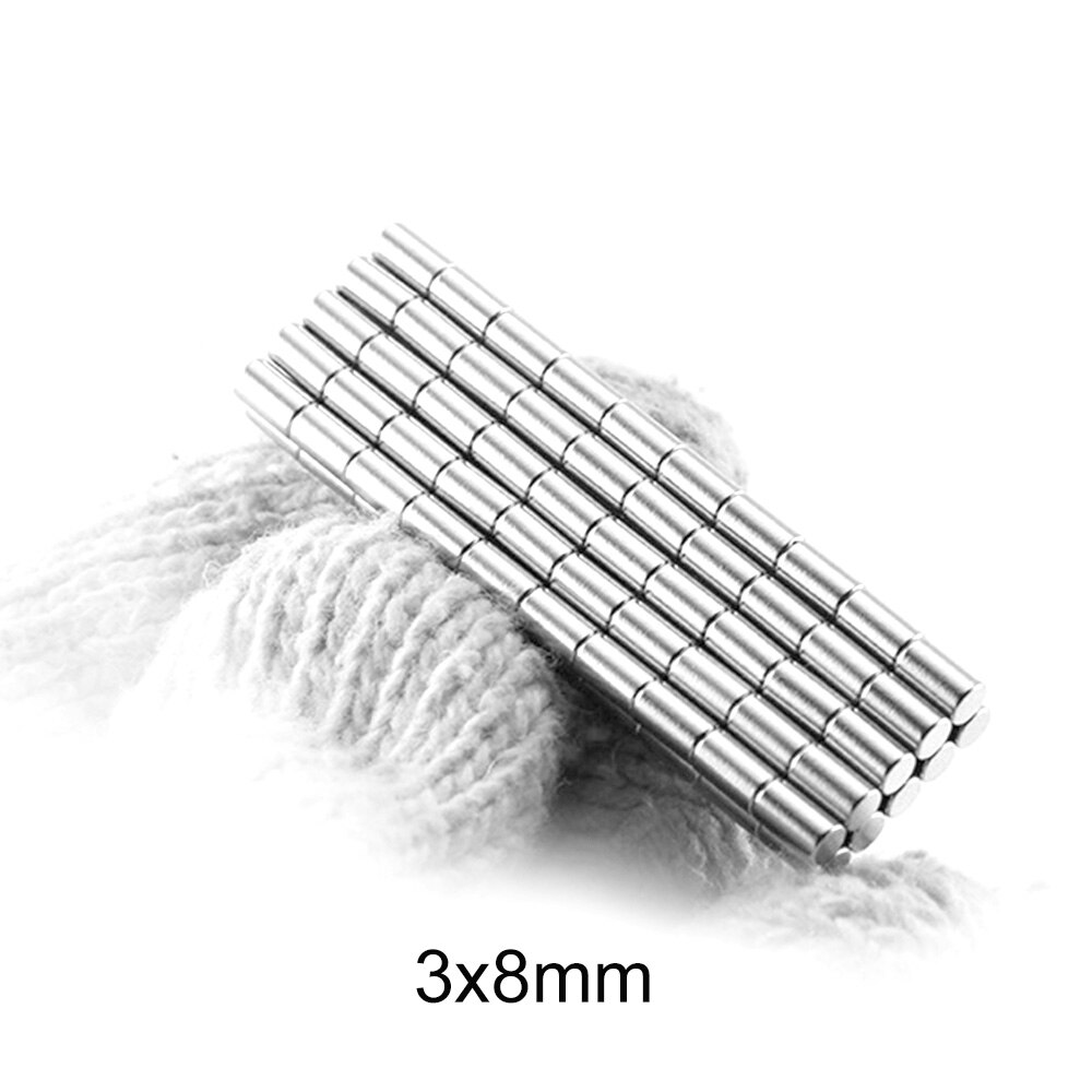 50 ~ 2000 Stuks 3X8 Mm Zoeken Kleine Disc Magneet 3mmX8mm Bulk Kleine Ronde Magneten 3X8mm Neodymium Ronde N35 Sterke Magneten 3*8 Mm