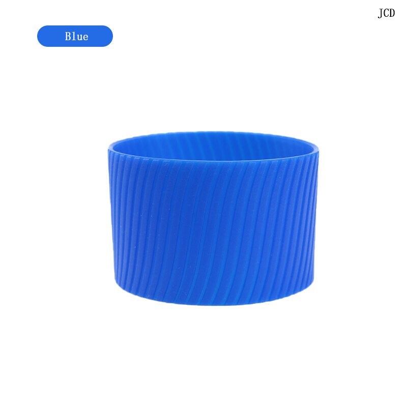 JCD 8cm Silicone Ceramic Cup Sleeves Coffee Mug Wraps Sleeves Recyclable Heat Proof Glass Water Cup Sleeves Cover Home Tools: Blue-8cm