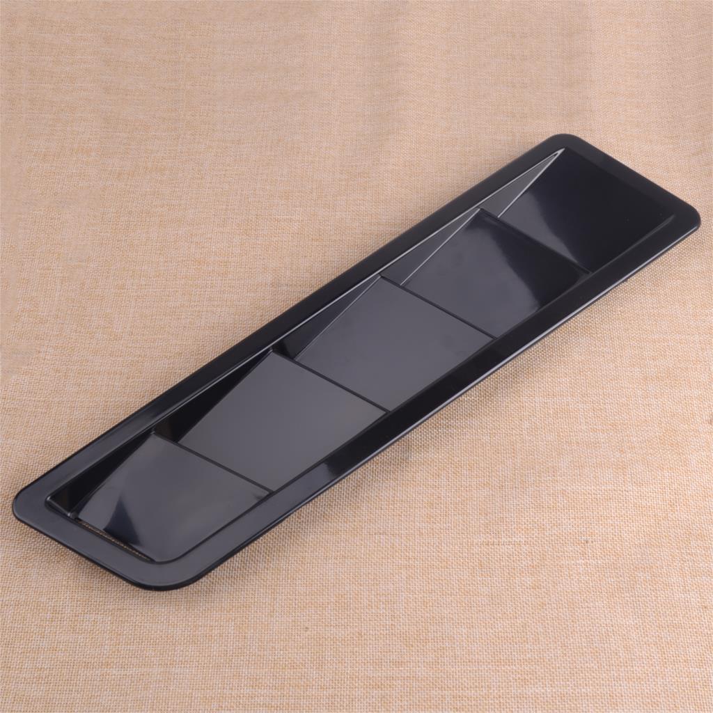 DWCX 2 uds estilo de coche mate negro sólido ABS capó rejilla de ventilación Panel de refrigeración embellecedor para Universal