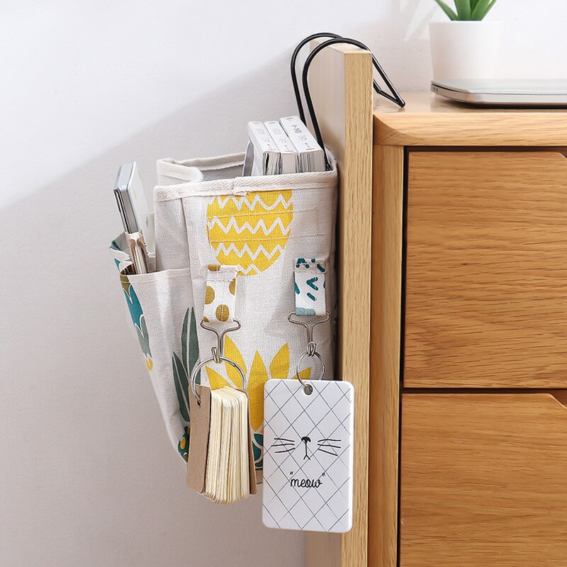 1pcs Hanging Bag Storage Organizer Bedside Multi-Pocket Holder For Dormitory Bunk Bed Hospital Bed Rails