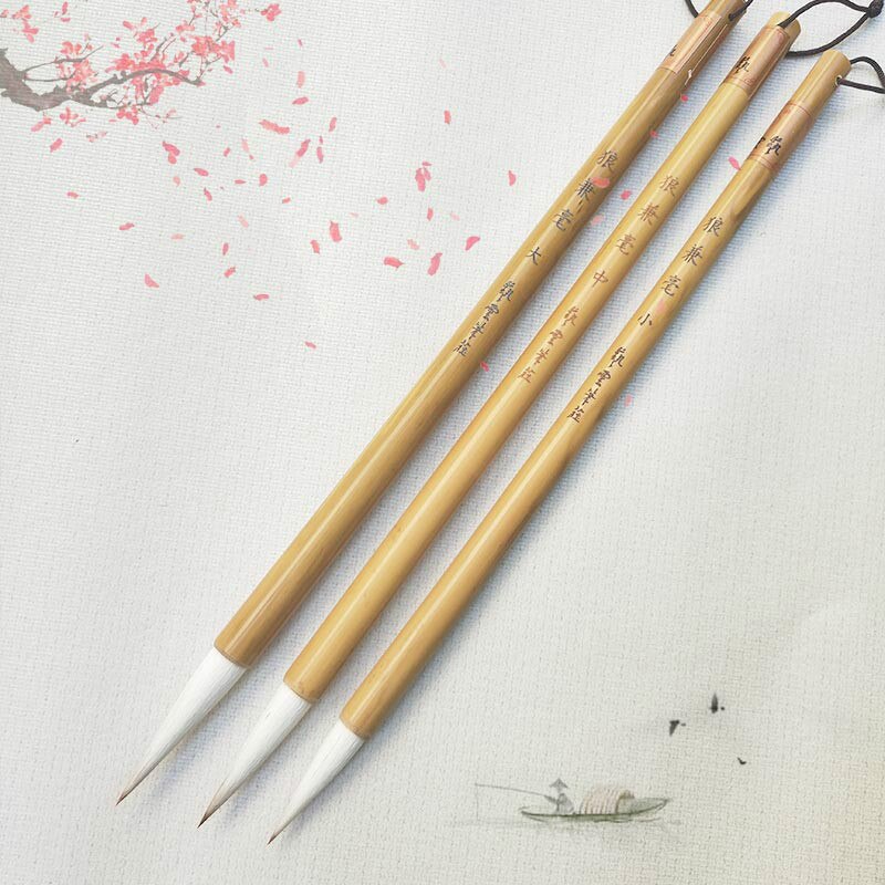 Chinese Calligraphy Pen Set Beginner Multiple Hair Writing Brush 3pcs Chinese Painting Calligraphy Brush Pen Set Tinta China