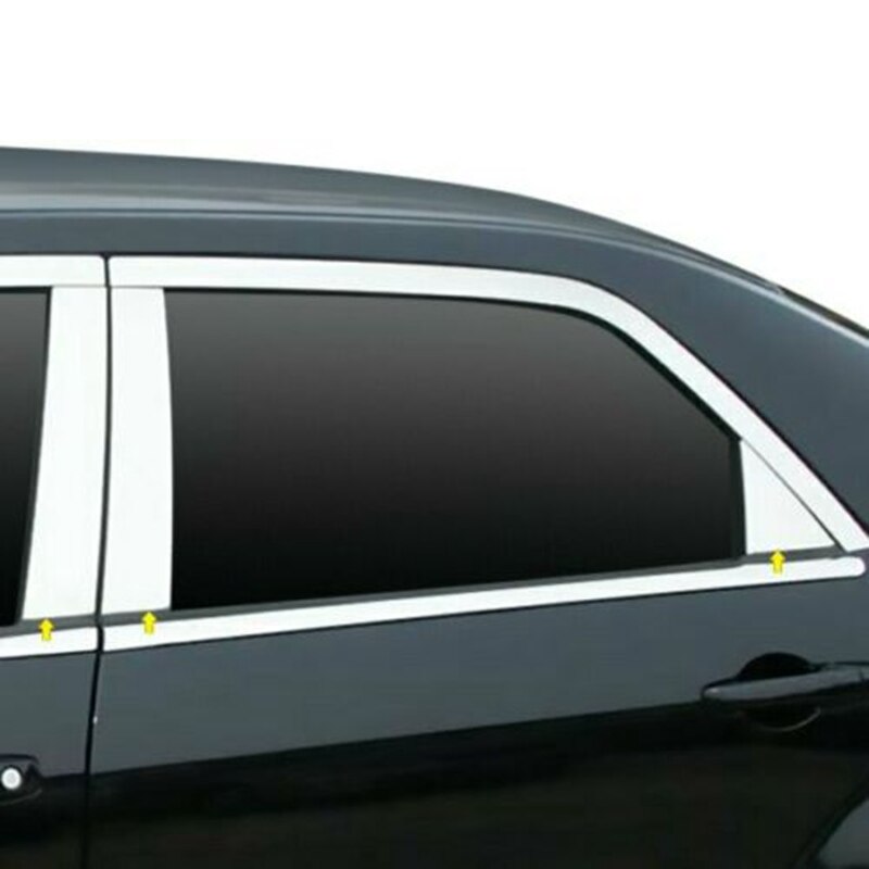 6PCS Chrome Window Pillar Post Trim for Chrysler 300 300C 2005