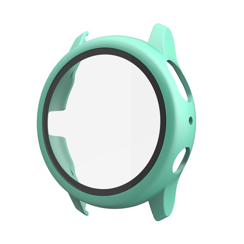 Custodia per Samsung Galaxy Watch Active 2 44mm 40mm custodia protettiva per paraurti a copertura totale con protezione dello schermo in vetro temperato: blue / active 2 40mm