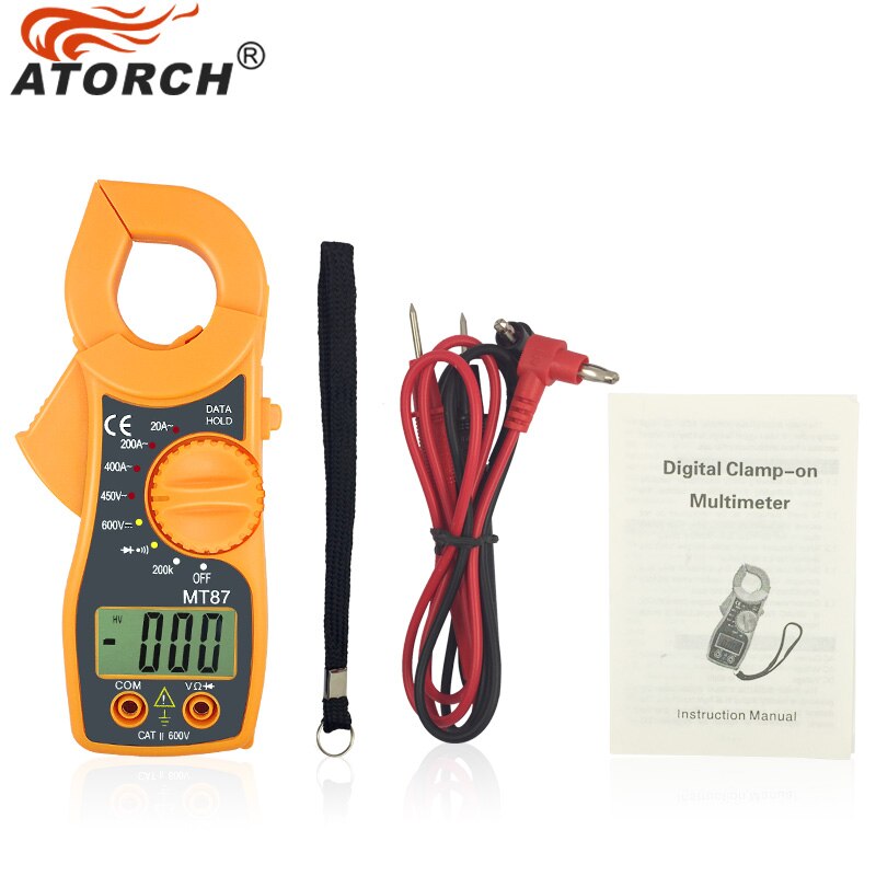 ATORCH elektroniczny multimetr cyfrowy miernik cęgowy DC AC napięcie prądu szczypce odporność wzmacniacz miernik rezystancji Medidor Multimetre narzędzia