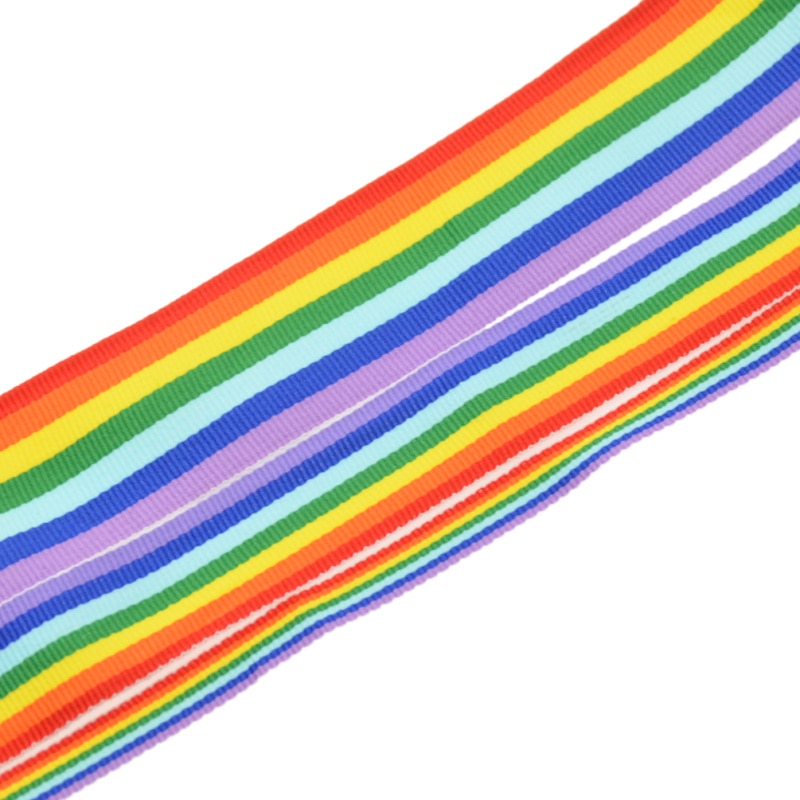 3m rayas del arco iris cinta para prenda de decoración para costura para manualidades DIY accesorios para el cabello tela suministros de correa materiales