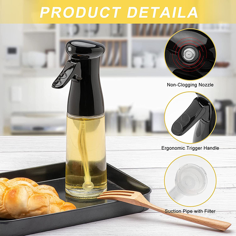 Oil Spray Bottle BBQ Grill Cooking Olive Oil Dispenser Bottle Vinegar Spritzer Bottles for Air Fryer Salad Frying Kitchen Tool