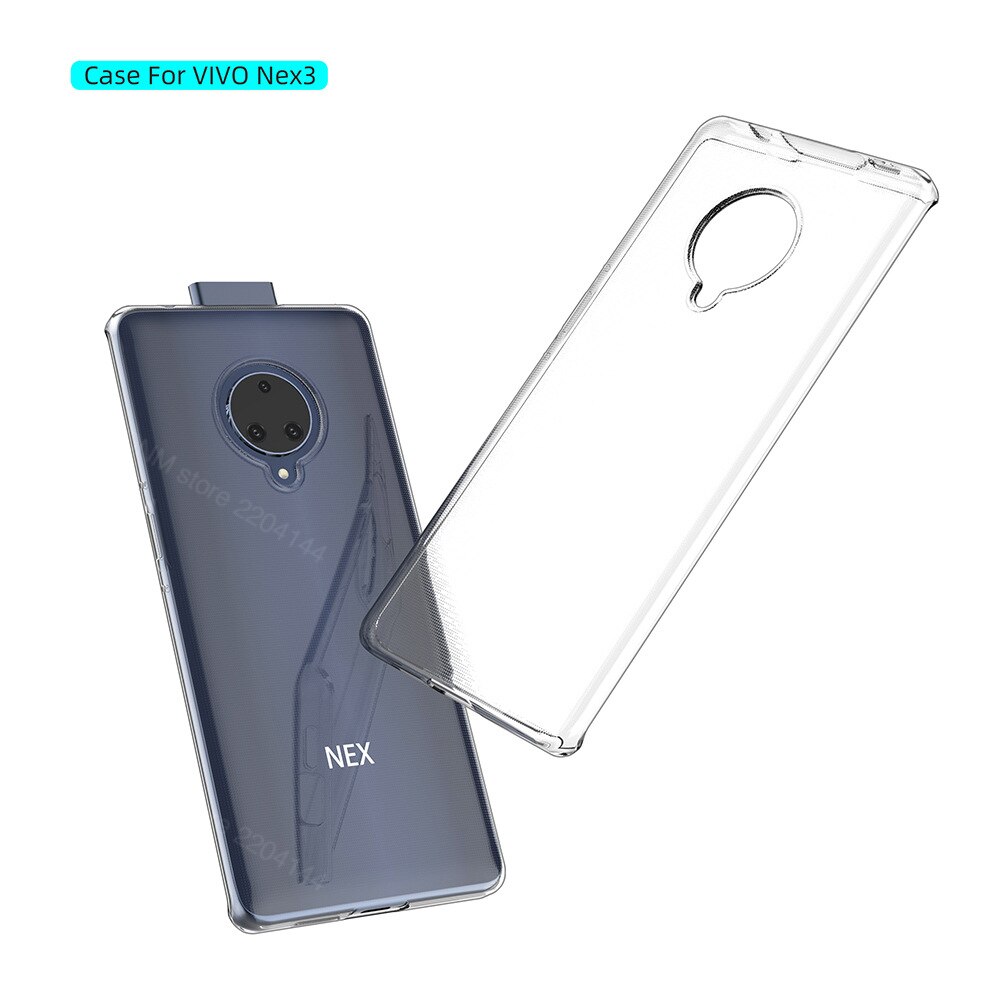per Il caso di vivo NEX 3S 5G TPU silicone Trasparente Montato Cassa Molle Del Respingente per vivo NEX 3 5G Trasparente Della Copertura Posteriore