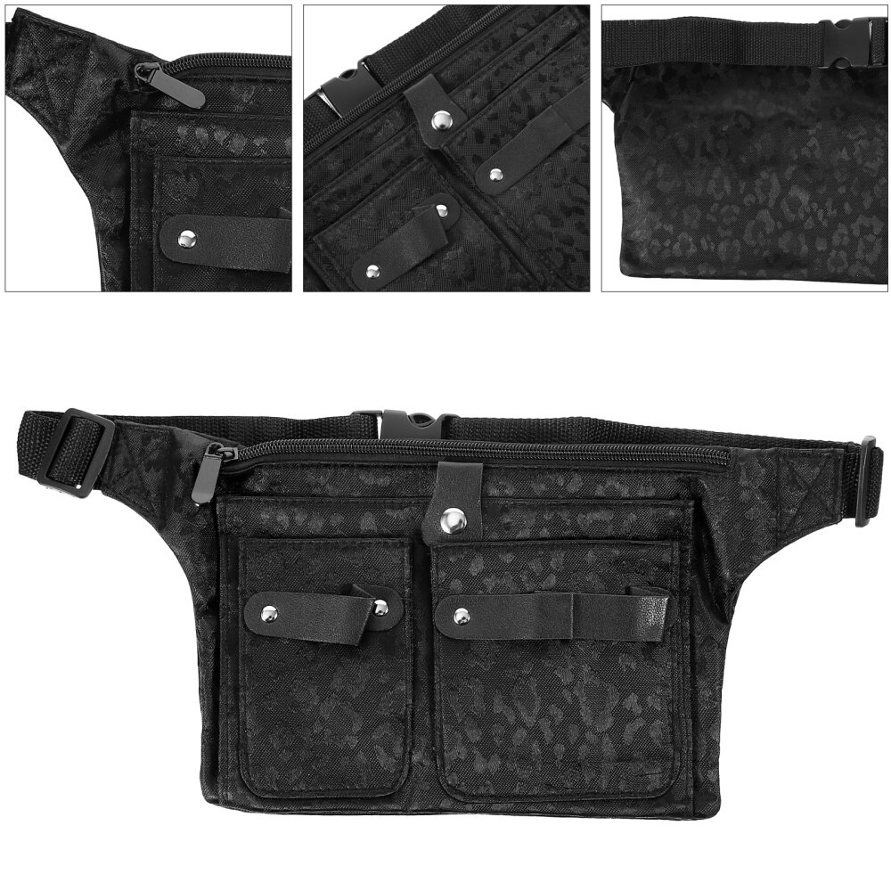 Kappers Zakje Riem Salon Kapper Schaar Zak Kappers Heuptas Multifunctionele Haar Schaar Kam Gereedschappen Opbergtas: Black