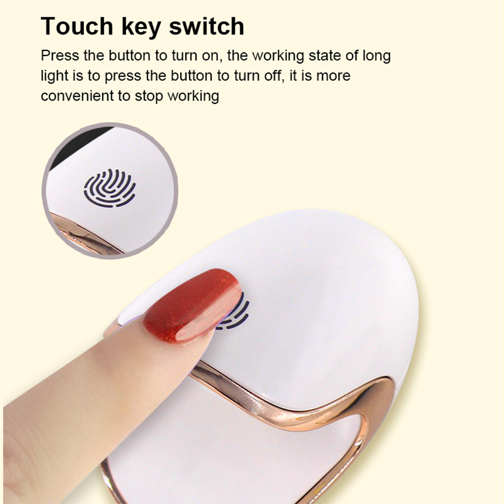 Lámpara de secado rápido para uñas, uñas de Gel de 6W Q6 minisecador, 3LED UV, botón táctil, actualización de carga tipo C, manicura