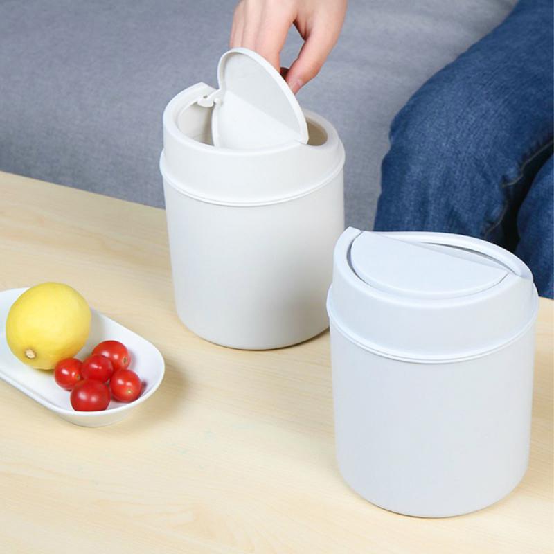 Prullenmand Slaapkamer Opbergdoos Plastic Prullenbak Thuis Desktop Tafel Afvalbak Badkamer Vuilnis Mand Voor Keuken Mini