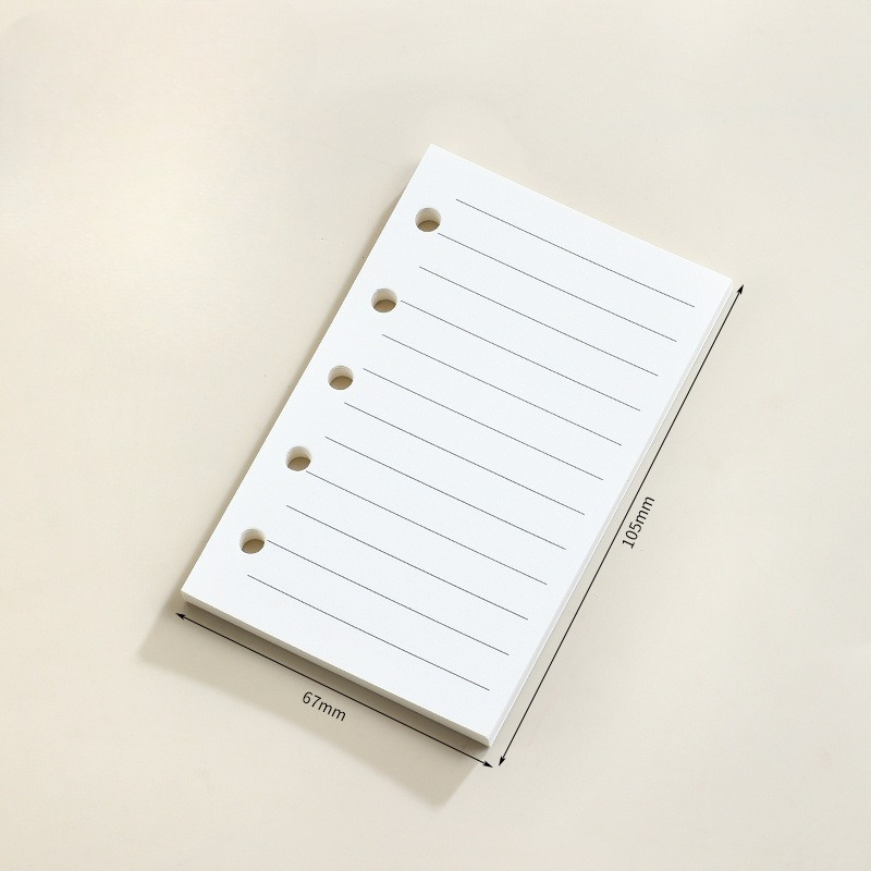 M5 løse ark notatbok refill spiralperm innvendig side rutenett blank linje dagbok agenda planlegger skoleartikler: Rød