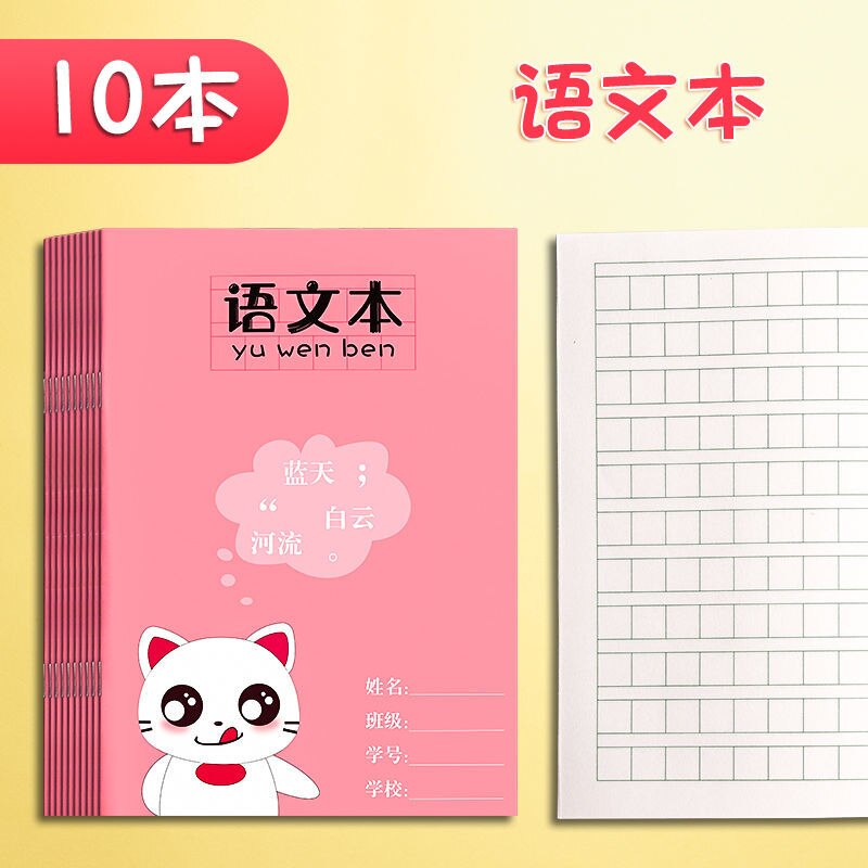 10 Boeken Pinyin Honda Tekens Beoefenen Wiskunde Chinese Engels Woordenschat Grid Boek Werkboek Libros Livros Zeszyt Art: Chinese