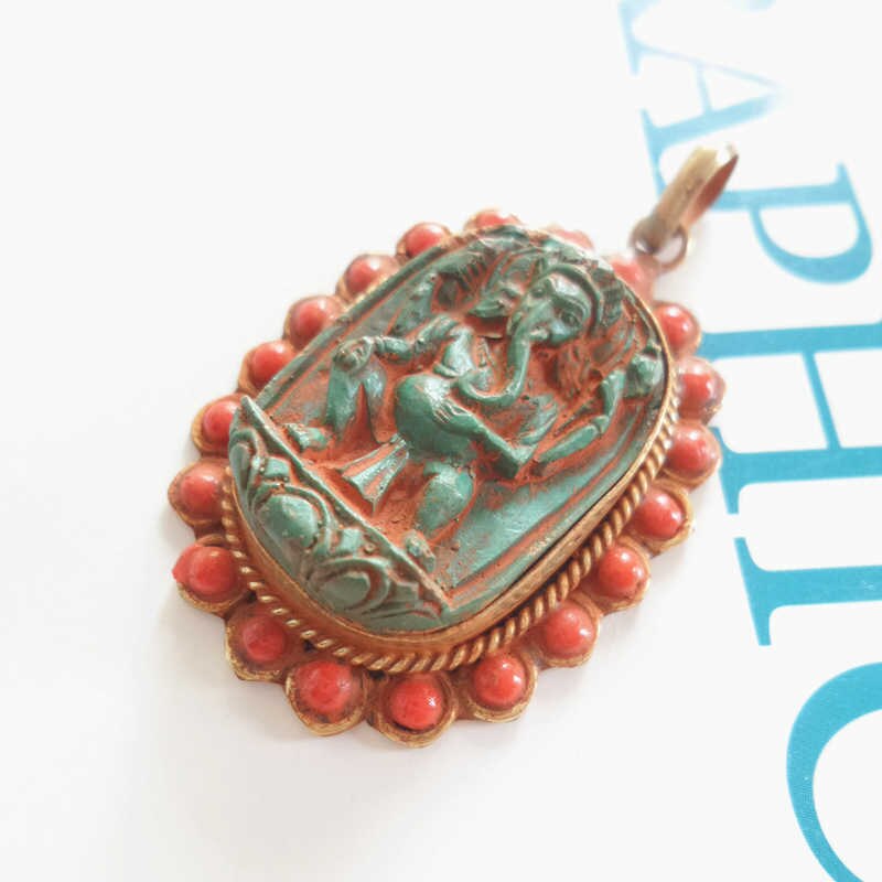 TBP687 Indian Ganesh Amuletten Hangers Tibet Klei Handwerk Olifant God