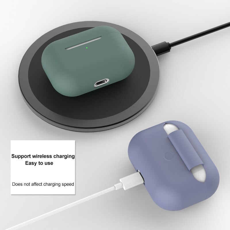 Funda de silicona para Apple Airpods Pro, funda inalámbrica con Bluetooth para Airpods 1 y 2, funda para auriculares para funda protectora de Airpods