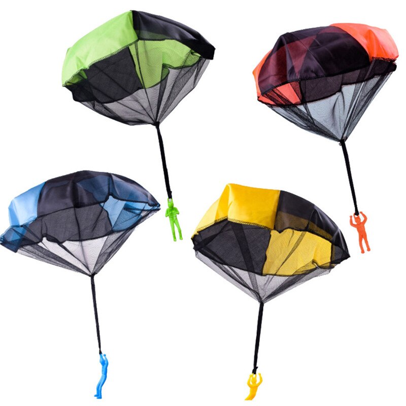 1Pc Hand Gooien Kid Mini Spelen Parachute Speelgoed Soldaat Outdoor Kinderen Speelgoed Voor Plezier