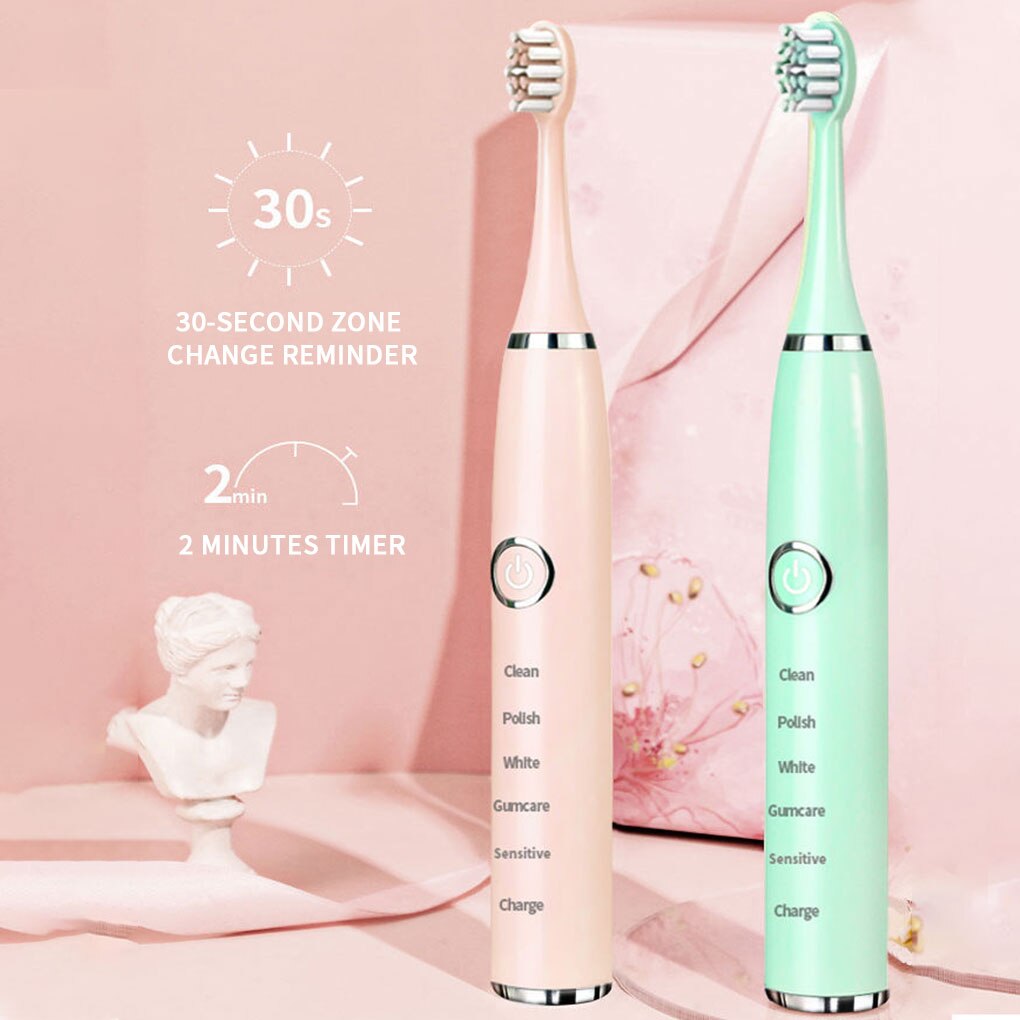 Brosse à dents électrique Super sonique pour adultes et enfants, avec minuterie intelligente, pour le blanchiment, IPX7, étanche, batterie AA remplaçable