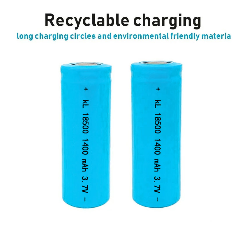 Bateria 18500 3.7V 1400mAh Recarregável de Íon de Lítio, Célula de Lítio 18500 para Substituição de Fonte de Alimentação de Equipamentos Eletrônicos