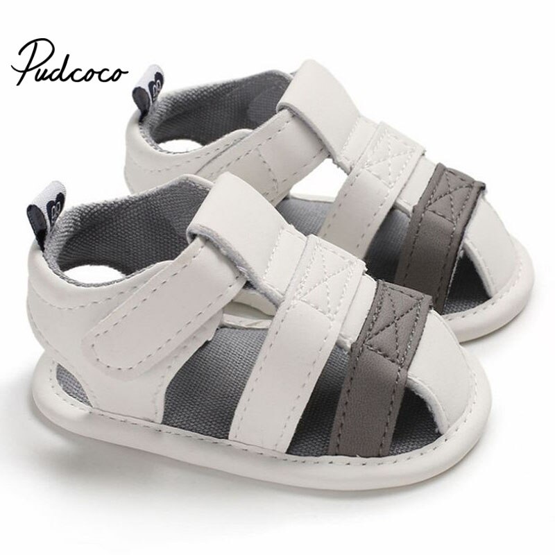 Zomer Baby Schoenen Pasgeboren Jongen Crib Zachte Zool Lederen Schoenen Ademend Pu Infant Causale Anti Slip Prewalker Sandalen 0-18M