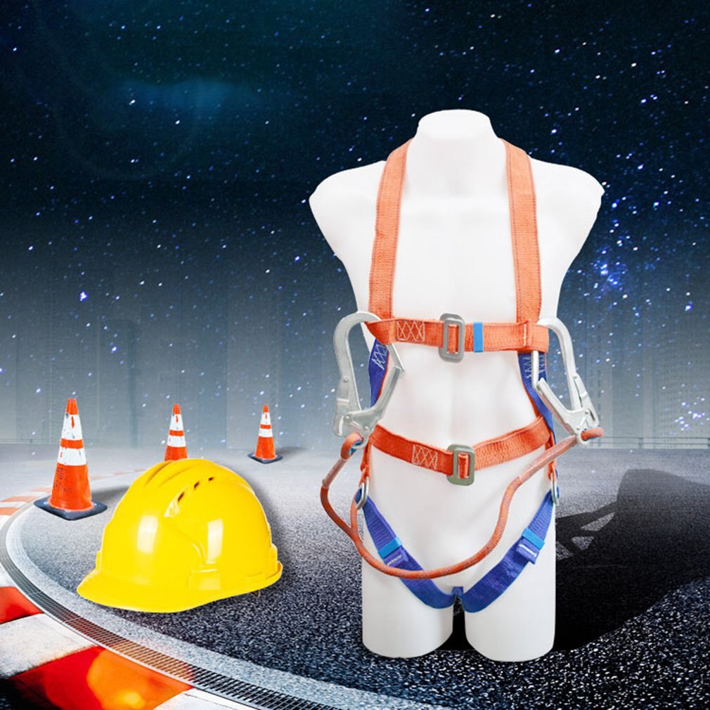 Aerial Work Polypropylene Double Rope Hook Five-point Full Body Harness High-altitude Industrial Safety Belt