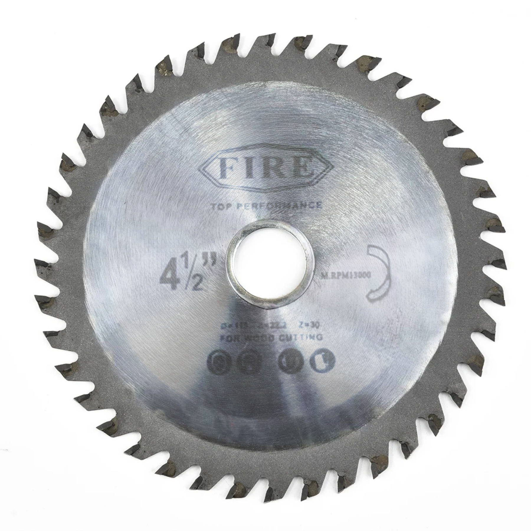 Hoja de sierra Circular de aleación de 4,5 pulgadas y 115mm, 30 dientes para amoladora angular, cuchillas de corte de madera y plástico, herramientas, piezas de herramientas eléctricas, 1 ud.: Default Title