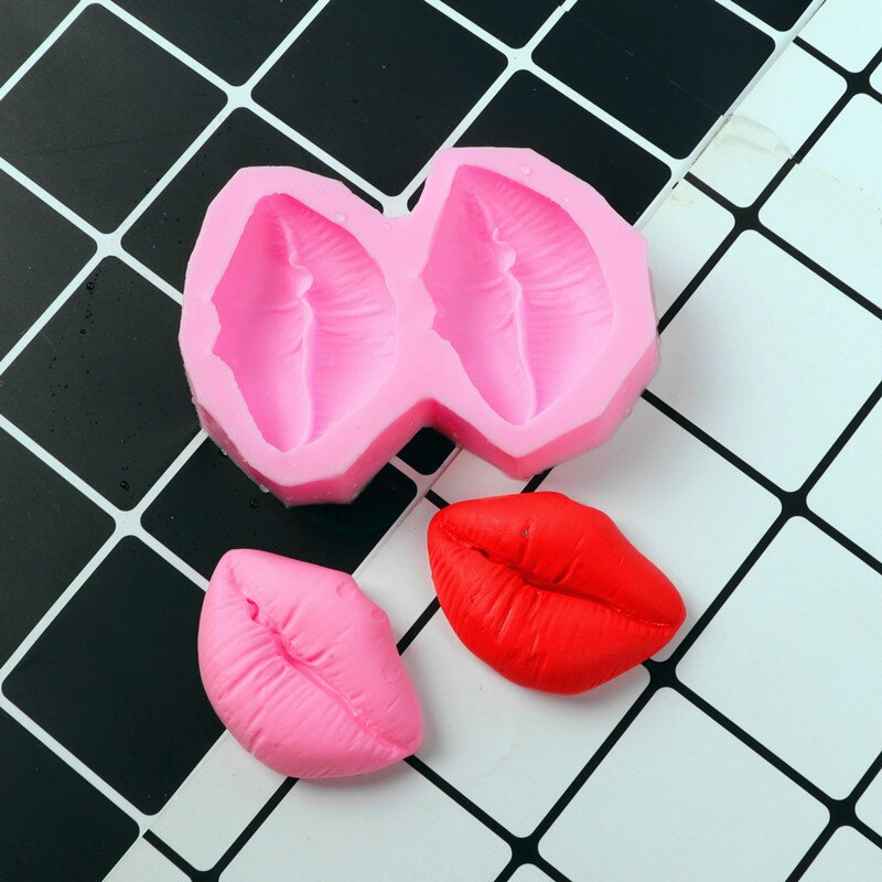 Kiss Collection - Molde de silicona para dulces de fondant, molde de labios para decoración de pasteles, decoración de cupcakes, arcilla polimérica, fabricación de cera de jabón para baby shower