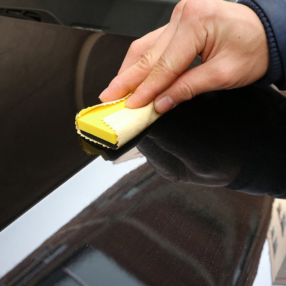 Éponge EVA pour revêtement céramique de voiture, 20 pièces, tampons applicateurs de cire, jaune 7.5x5x1.5cm, accessoire de polissage pour automobile