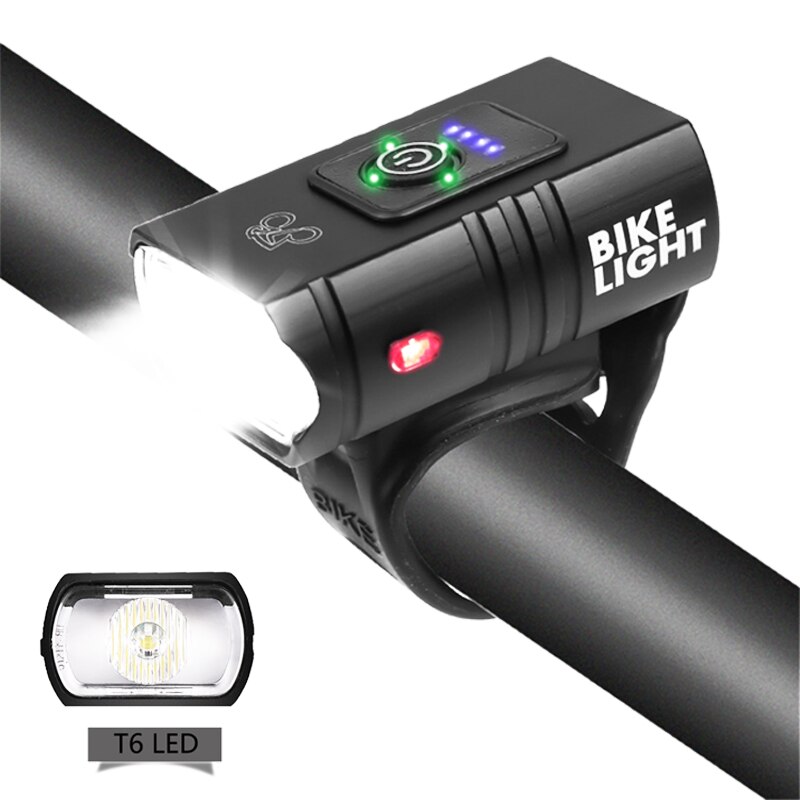 Fiets Licht 2T6/T6 Usb Oplaadbare 1000Mah Fiets Licht IPX5 Waterdichte Led Koplamp Met Achterlicht Fiets Accessoires