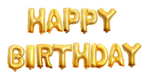 13pcs/set Cute HAPPY BIRTHDAY Alphabet Letters Balloons Party Decoration Engagement Aluminum Foil Membrane Ballons: Gold