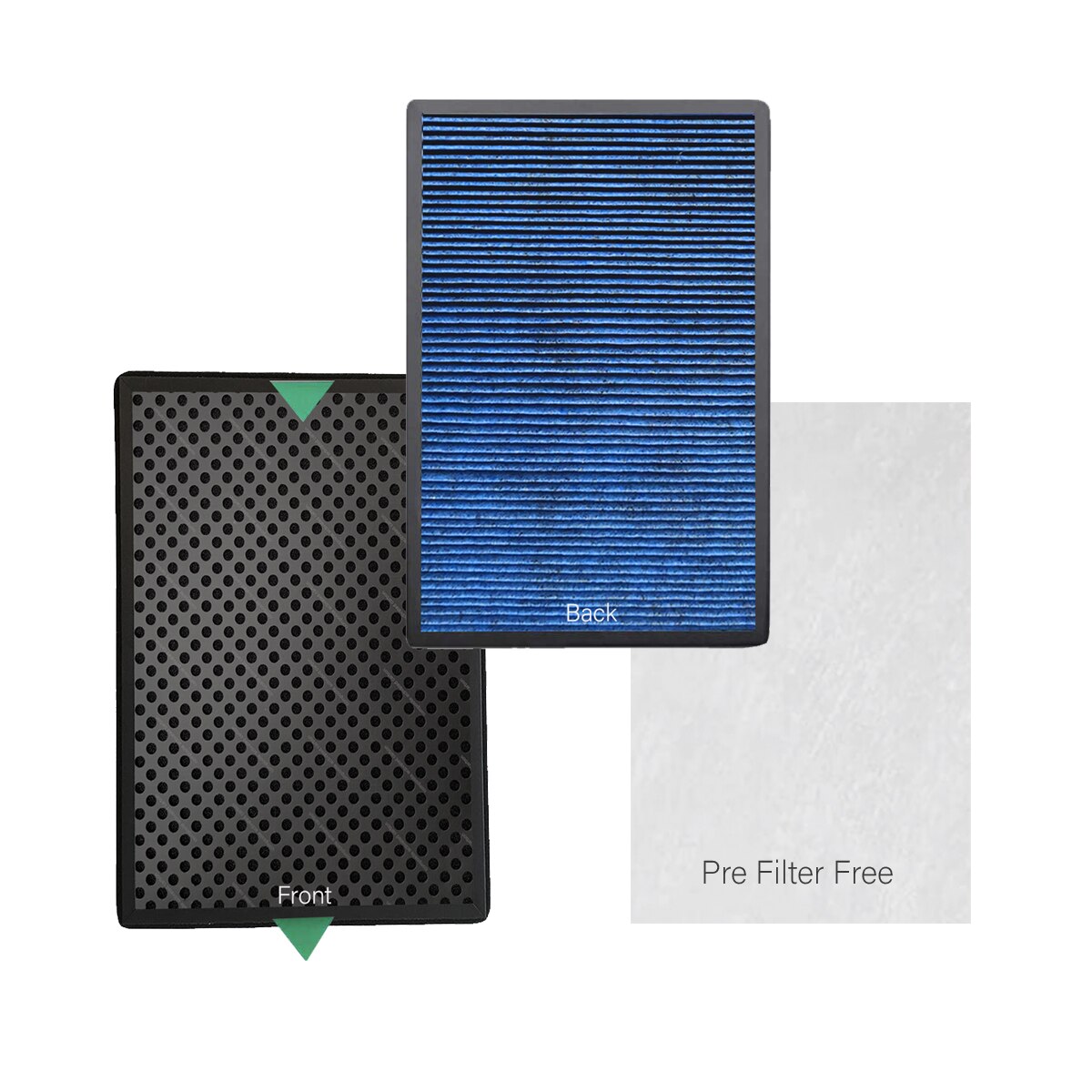 Boneco-purificador de aire P340 para A341, 397x218x38MM, Compatible con filtro multifuncional y prefiltro: Allergy Hepa Karbon Filter + Pre Filter