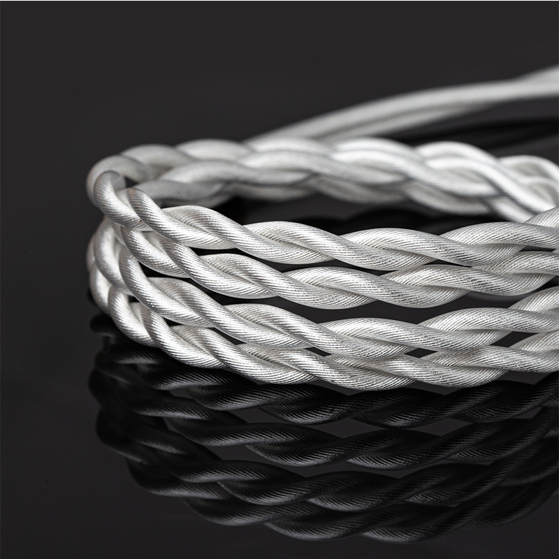 Tri nåde pro 2- kjerners sølvbelagt oppgraderingskabel til hodetelefoner, hifi-søler, iem-kabel med 3.5mm , 4.4mm , 2- pinner/mmcx-ørepropper til kz cca