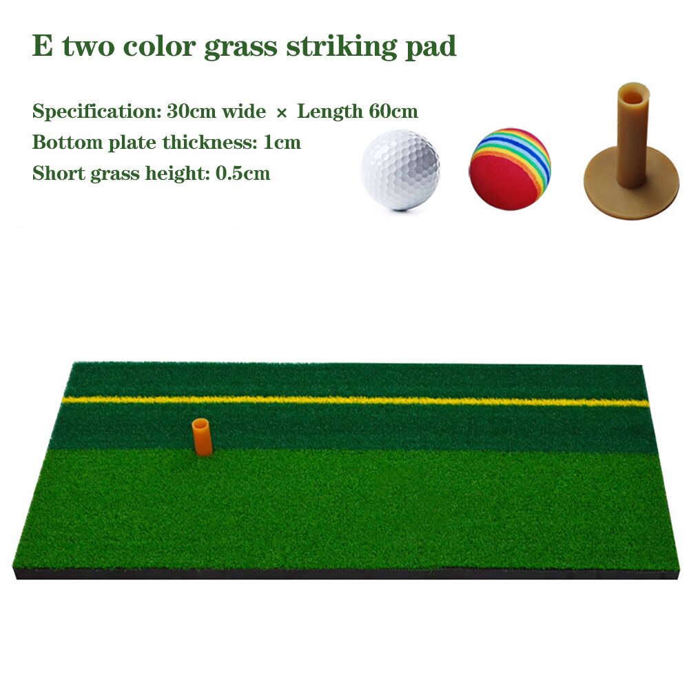 TTYGJ Mini Golf Hitting Mat Indoor Portable Training Mat Golf Practice Grass for Ourdoor home Golf Game use: E