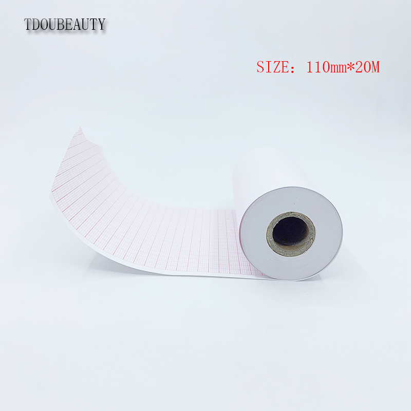 Thermal paper Roll ECG Paper 110mm*20M for CE Marked Digital 12 Leads 3/6 Channel ECG Machine ECG600G Insulation Paper (1Pcs)