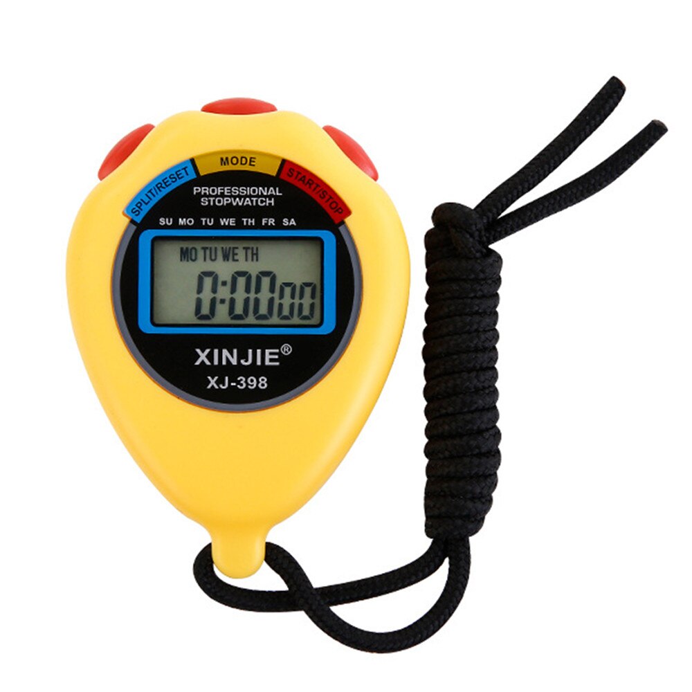 1PC Digital Pedometers Handheld LCD Chronograph Sports Stopwatch Timer Stop Watch Sport Watches Walk Step Counter: B