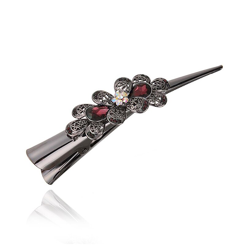 Retro Hair Jewelry Rhinestone Crystal Flower Hairgrips Hair Clips Women Hair Accessories