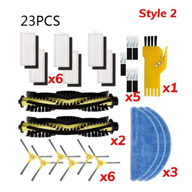 Kit d'accessoires pour aspirateur Robot IKOHS Netbot S15, filtre, brosse principale, accessoires de nettoyage ménager pour la maison: F