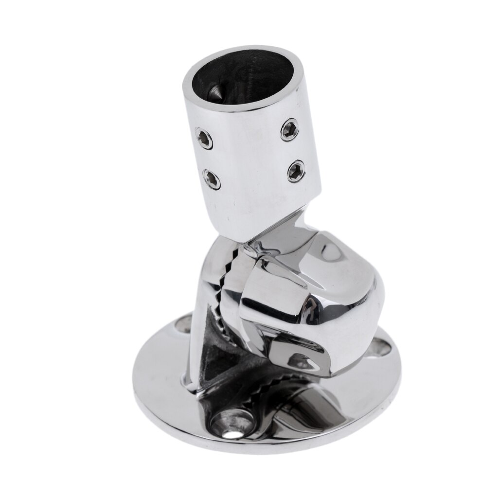 Swivel Fully Adjustable Boat Antenna Ratchet Mount Bracket Deck Side Mount