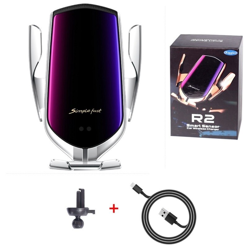 10W Snel Opladen Draadloze Laders Smart Verbeterde Versie R2 Infrarood Sensor Auto Telefoon Houder Voor Iphone Huawei Samsung